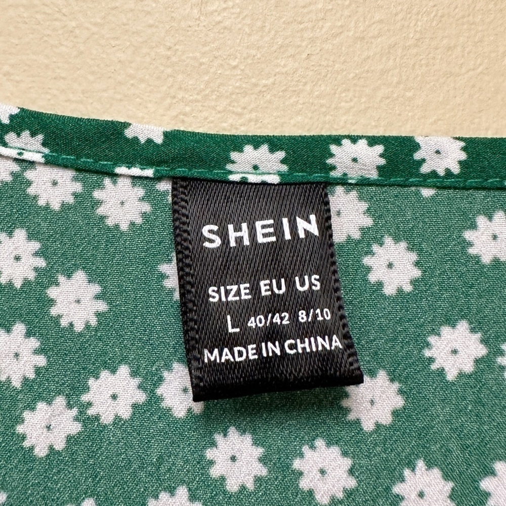 Green Floral Cottagecore Spring Dress Size Large - Picture 3 of 14